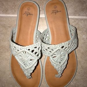 Crochet flip flops